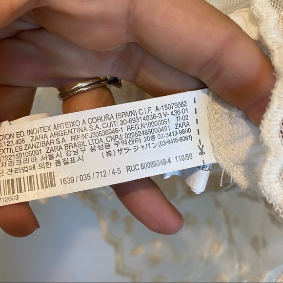 ZARA EMBROIDERED DRESS WITH TULLE 4/5 - Picture 9 of 9